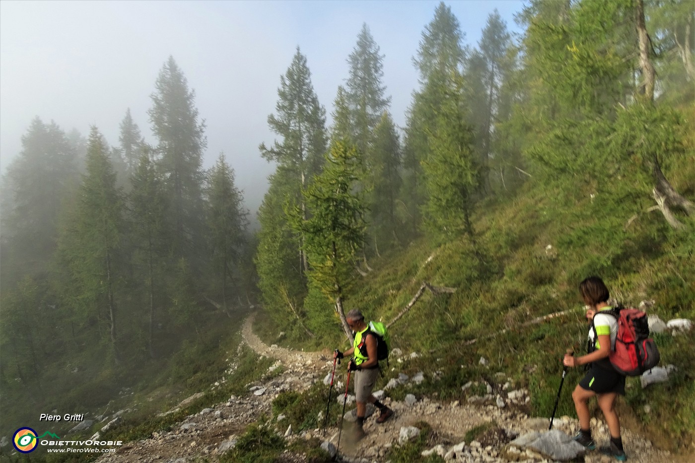 94 In discesa verso il Rif. Bogani torna la nebbia.JPG